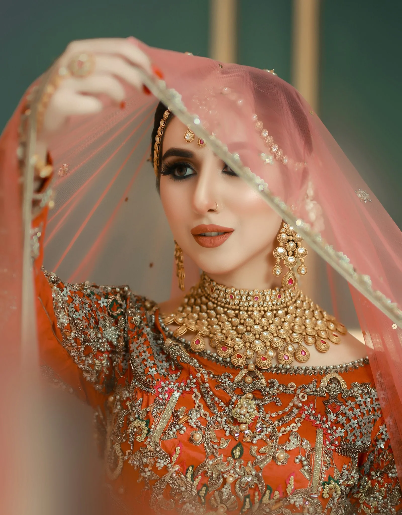 Mahnoor Blush Nikah Lehenga, dupatta
