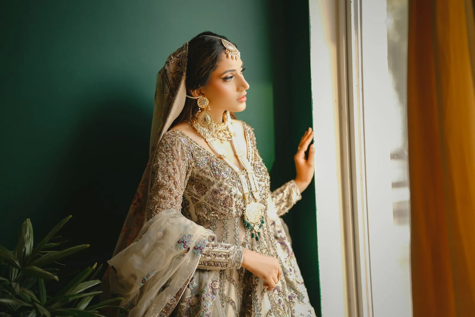 Sahar Nikah Gown, side view
