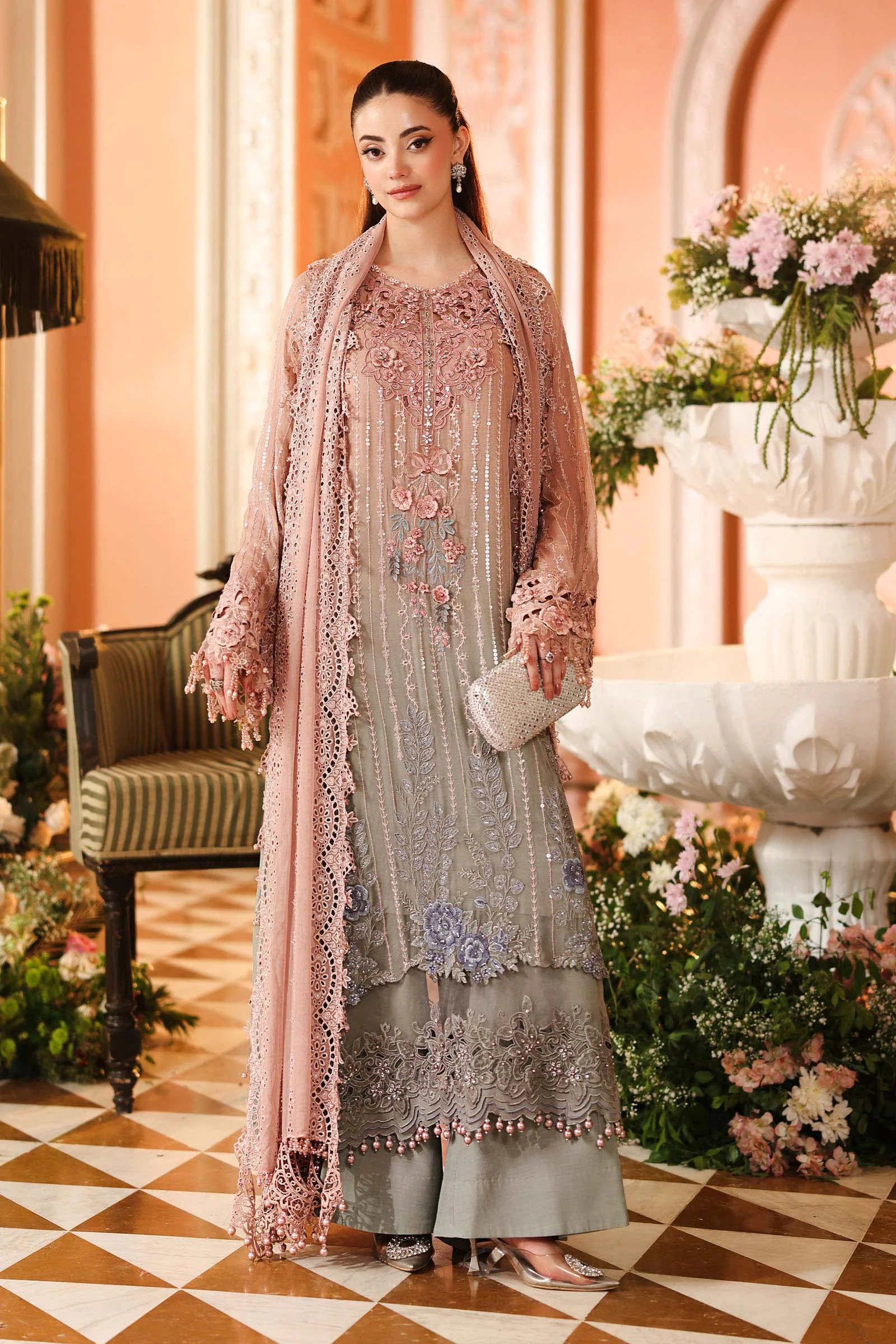 Color: Pink & Grey