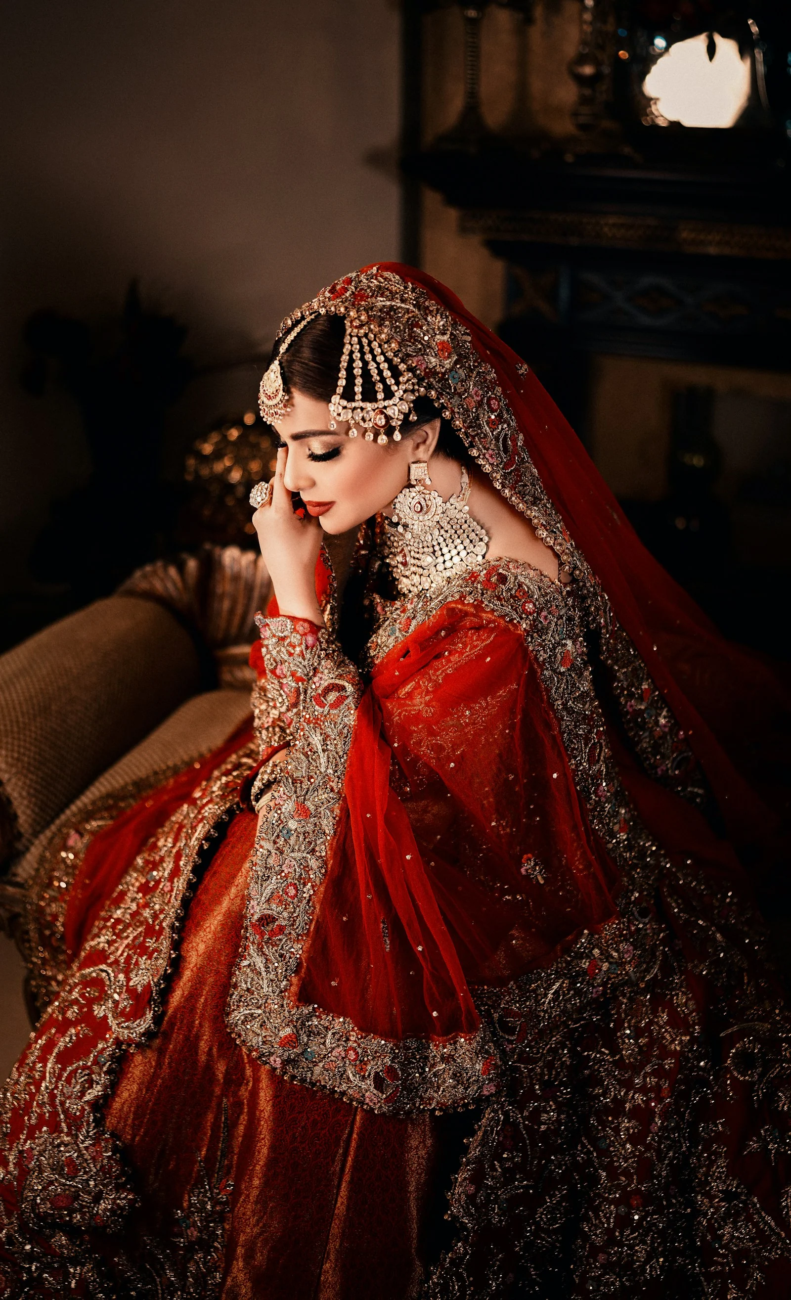 Rukhsar Bridal Lehenga, side view
