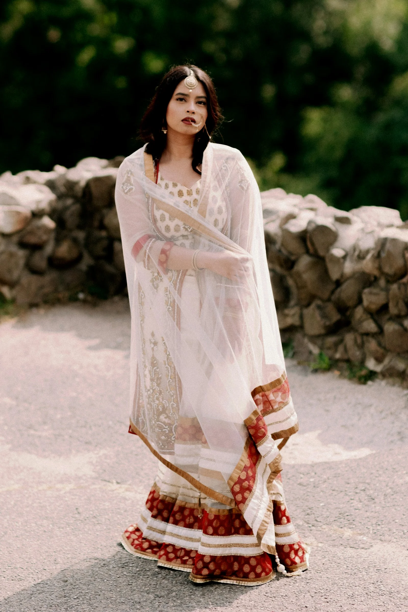 Noor Embroidered Sharara, side view