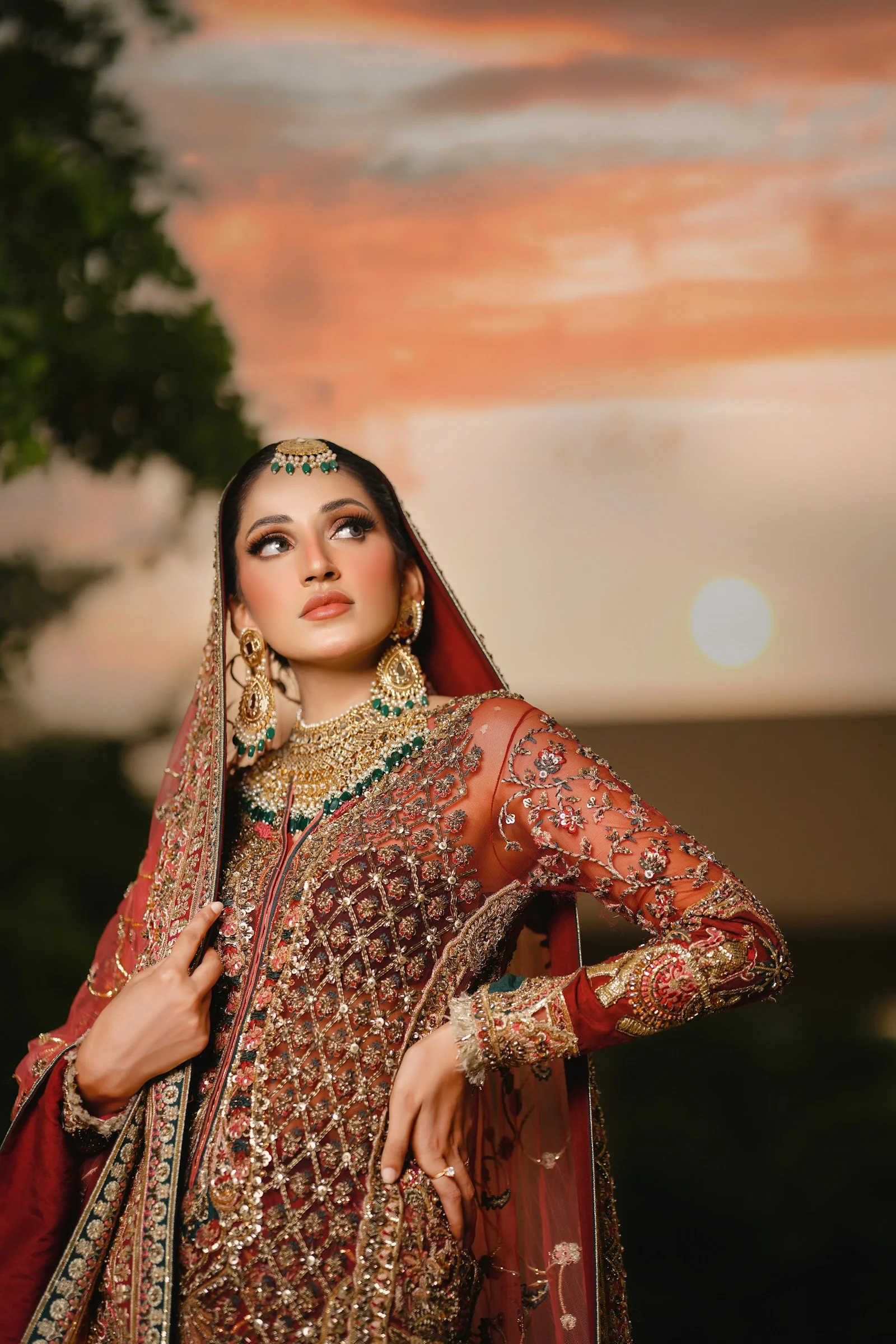 Full-length bridal campaign photo