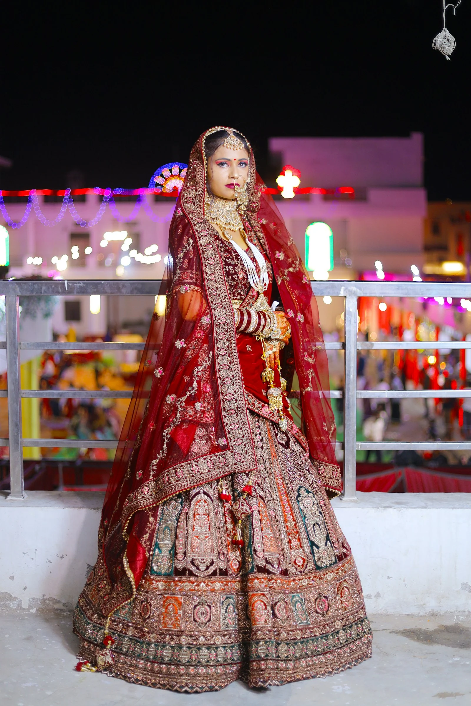 Gul Bahar Barat Lehenga, side view
