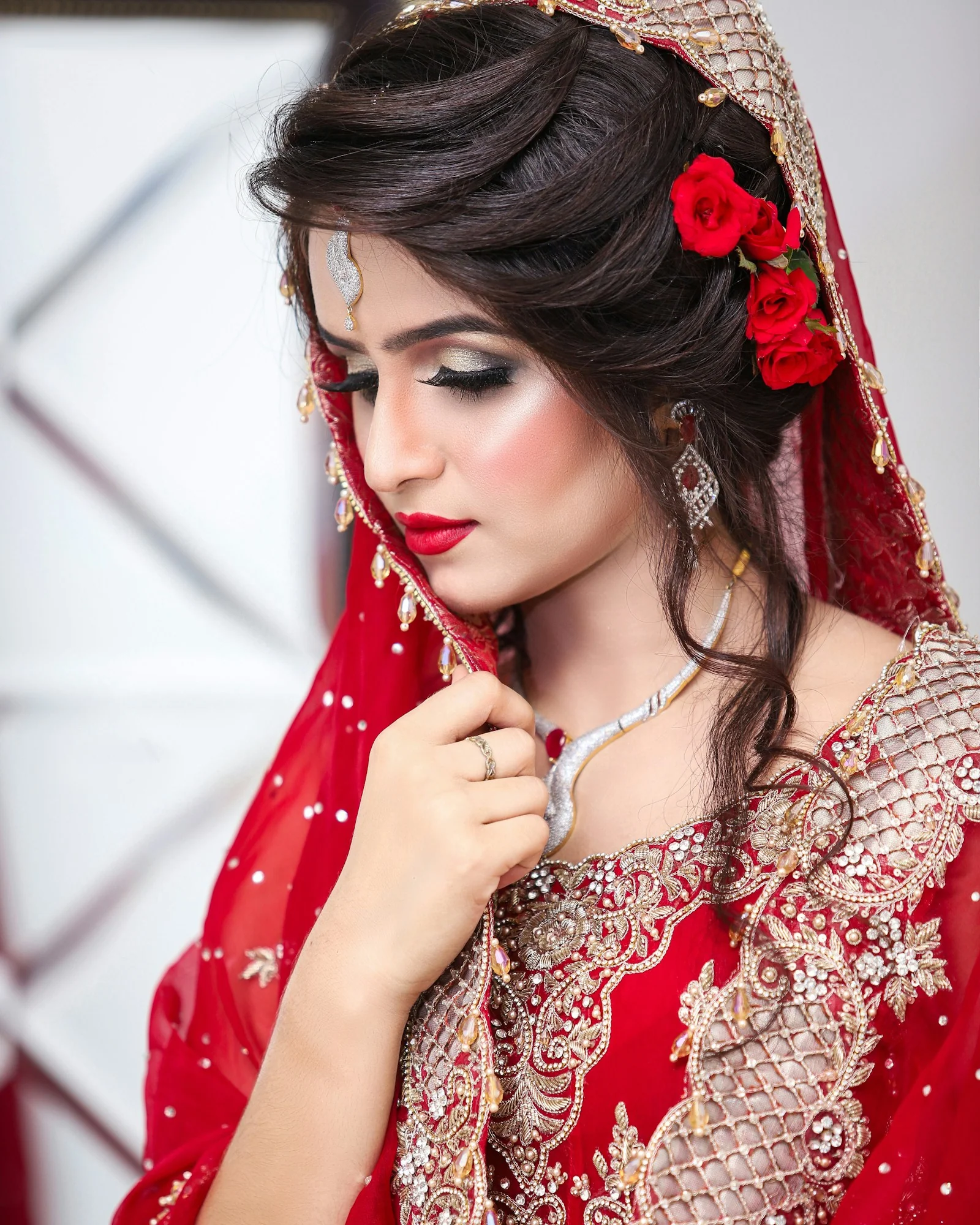 Gulnaar Bridal Lehenga, side view